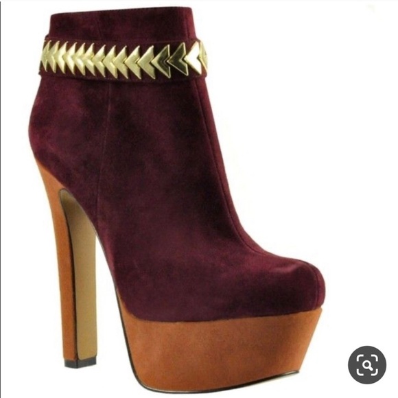 H By Halston Mollie Platform Color Block Booties - Picture 2 of 5